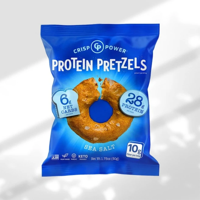 크리스프파워 프로틴 프레첼 씨솔트, 1개, 50g - 쿠팡