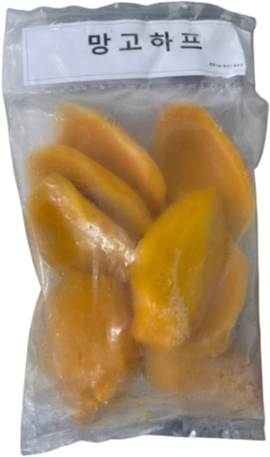 냉동 망고 미트 하프 망고과육, 2개, 1kg