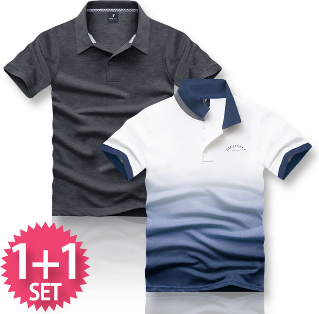 블루포스 베로볼 + 바트 반팔카라티 1+1 세트 [2장 묶음] 남자 티셔츠 남성 반팔티 단체티 남녀공용 커플티 여름 골프티 [국내생산]