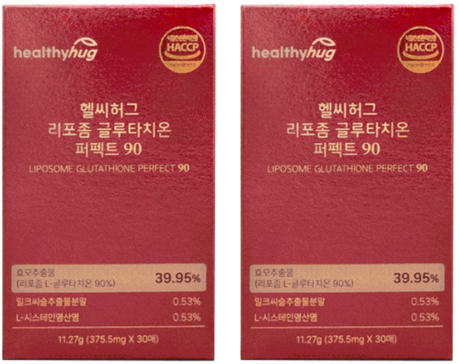 헬씨허그 리포좀 글루타치온 퍼펙트 90, 11.27g, 2개