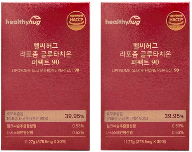 헬씨허그 리포좀 글루타치온 퍼펙트 90, 11.27g, 2개 - 쿠팡