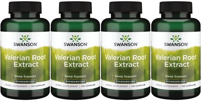 스완슨 발레리안 뿌리 추출물 200mg, 120정, 4팩 - 쿠팡
