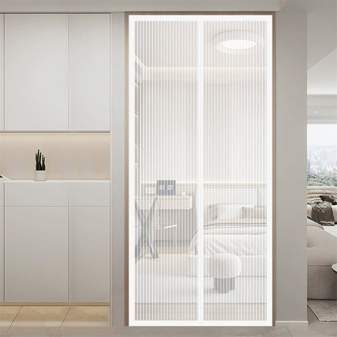 자석 문 모기장 90x210cm 문틀방충망 현관 출입구방충망