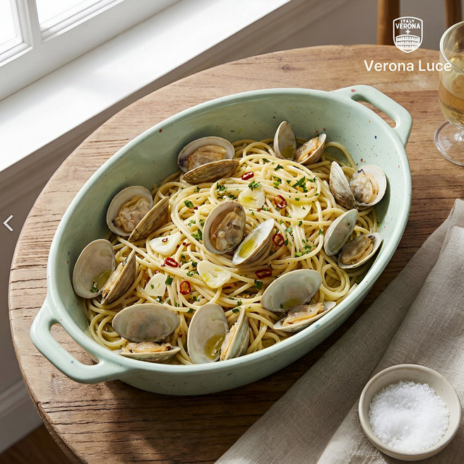 [파격사은품] LUCE 타원 그라탕기 오븐 그릇, 오션그린, 1개