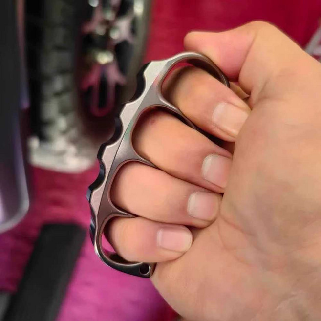 핑거너클 티타늄 합금 버클 주먹 핑거 반지 자기방어 호신용, 본품, 1개