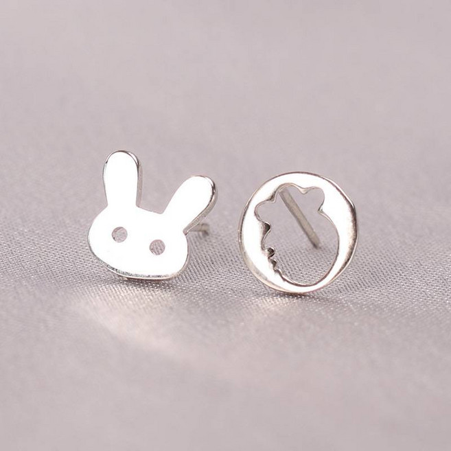 紅帽嚴選 S925純銀耳針 兔子蘿蔔款 迷你小耳環 中性日常百搭