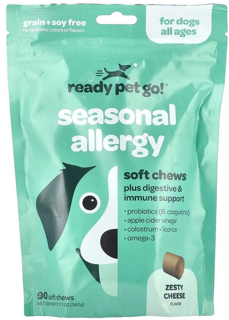 강아지 계절성 알러지 소프트츄 치즈 90개 360g | Ready Pet Go, 90 카운트 - 쿠팡