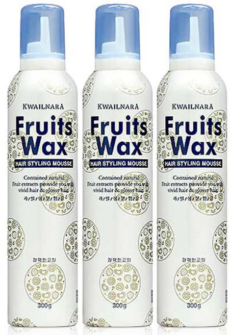 과일나라 후르츠왁스 헤어 스타일링 무스 300g, 3개, 300ml