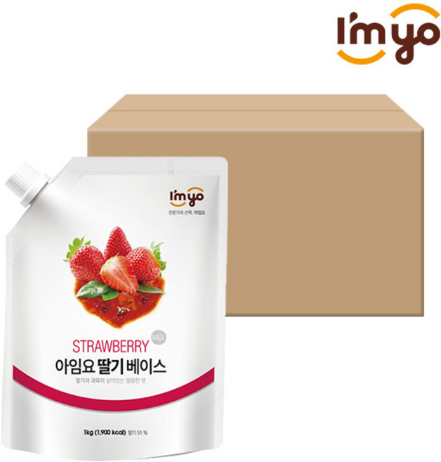 아임요 딸기 베이스1kg x 12개, 1kg