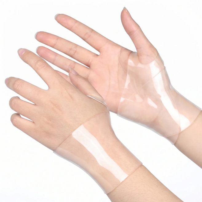 프리미엄 실리콘 손목보호대 남녀공용 스트랩형 강도 조절, 2개