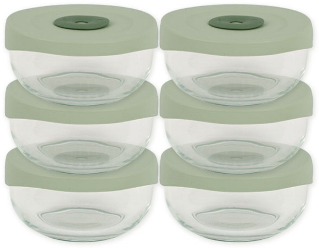 글라스락 스팀 밥 국 보관용기 300ml 500ml 냉동밥 이유식용기, 스팀 밥용기(300ml), 6개