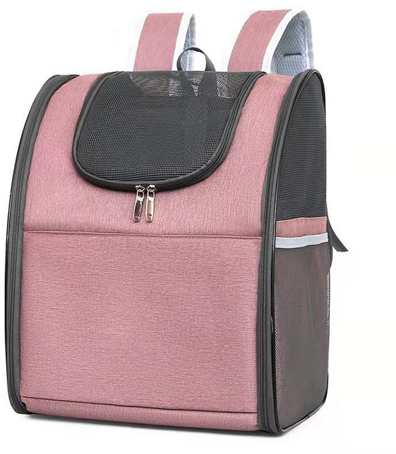 고양이 가방 애견 가방 캣 가방 외출 가방 휴대용 백팩 테디 강아지 가방 캣 스페이스 캣 백팩, 1개, 핑크색