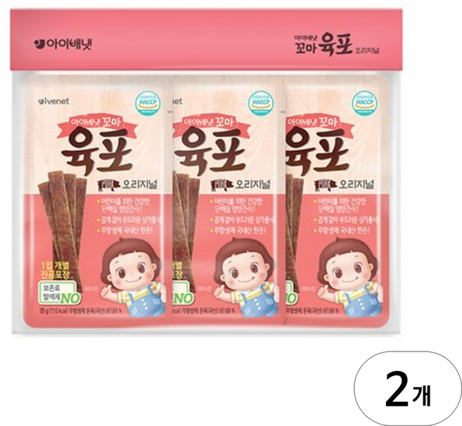 아이배냇 꼬마 육포, 2개, 105g
