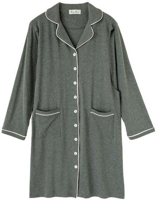 BabyShare 翻領口袋哺乳長袖孕婦裙