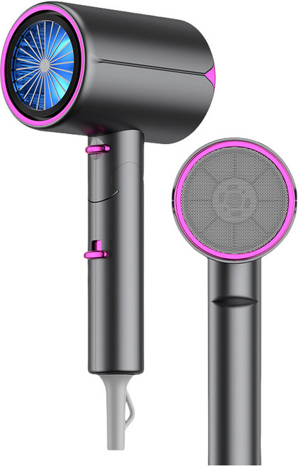 고속 드라이기 폴더블 음이온 저소음 여행용 2300W, 스페이스 그레이
