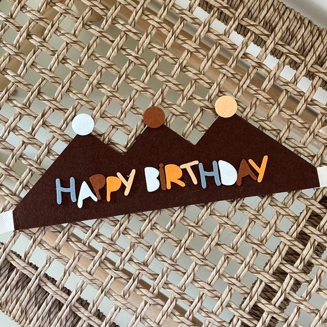 펠트 왕관 파티햇 아기 생일모자 파티소품 셀프촬영, 1개, 브라운