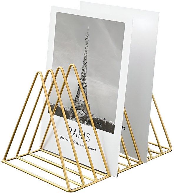 삼각 매거진랙 책꽂이, 옐로우 골드