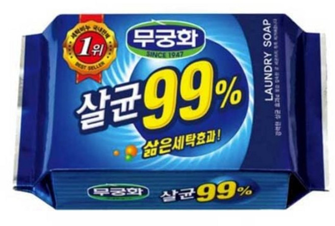 무궁화 살균 99% 230g 세탁비누 업소용세탁비누 세탁 무궁화 무궁화비누 살균비누 살균+커머스연구소Shop, 본상품