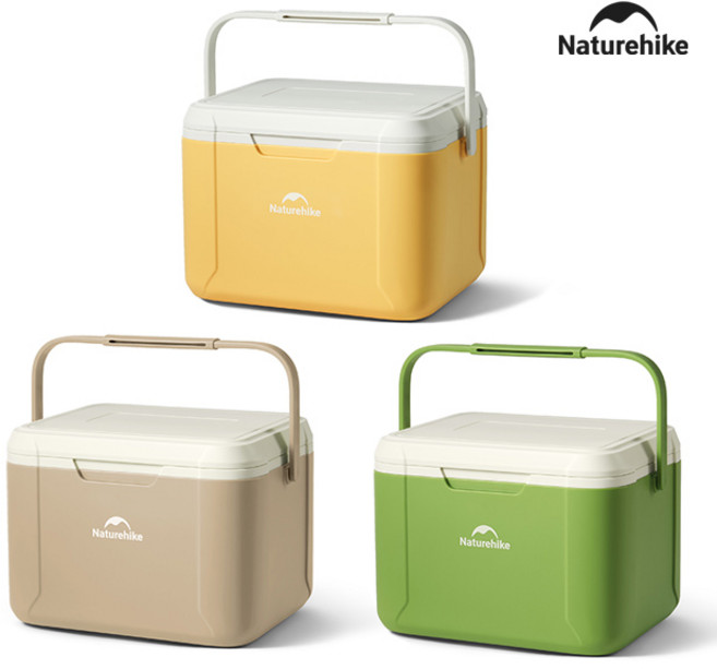 네이처하이크 PU 웨일 쿨러 18L 피크닉 아이스박스 48시간 아웃도어 보온보냉, 40.5x32x29cm, 옐로우