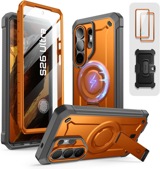 SUPCASE PRO MAG 프로맥 갤럭시 S26 러기드 맥세이프 스탠드 케이스, 1개, 코랄
