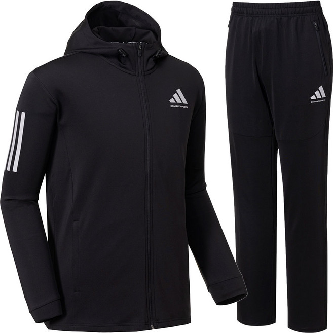 아디다스 컴뱃스포츠 마샬아츠 후드집업 니트 트레이닝 세트 TR140II HS-2 블랙