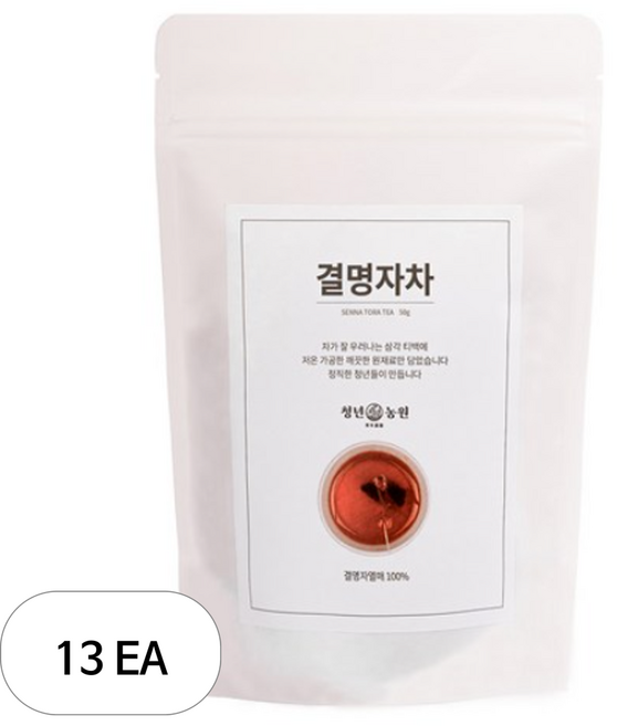 청년농원 저온가공 결명자차 삼각티백, 1g, 50개입, 13개