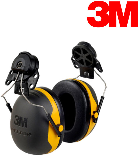 3M 헬멧 부착형 귀덮개 X2P3E 24dB 경량 절연 다른보호구와 동시착용, 1개