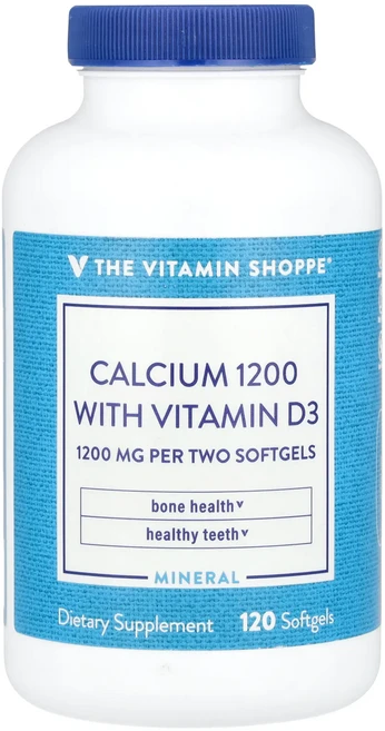 The Vitamin Shoppe 칼슘 1200 비타민D3 함유 소프트젤 120정, TheVitaminShoppe칼슘1200비타민D3함유소, 1개 - 쿠팡