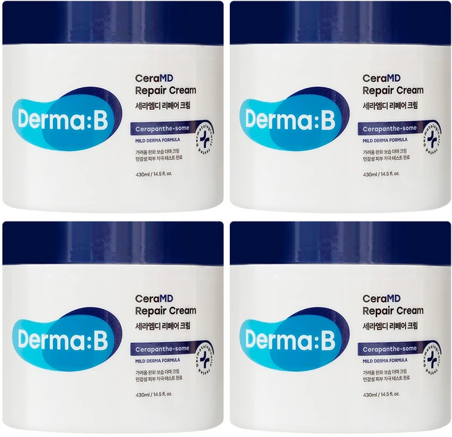 더마비 세라엠디 리페어 크림, 430ml, 4개 - 쿠팡
