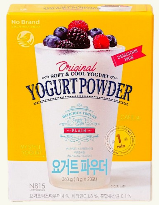 노브랜드 요거트 파우더, 6개, 20개입, 18g