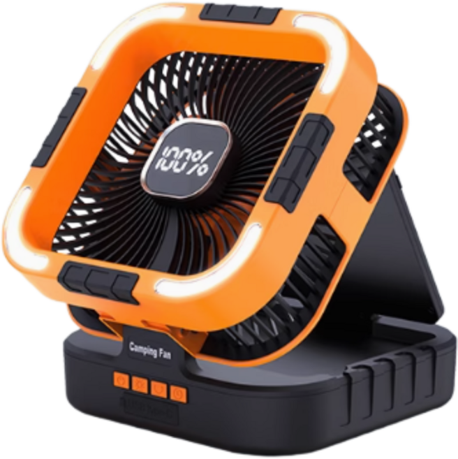 SUNZO 20000mAh 휴대용 무선 캠핑 선풍기 야외용 접이식 LED 태양광 선풍기, 20000mAh 태양열 선풍기