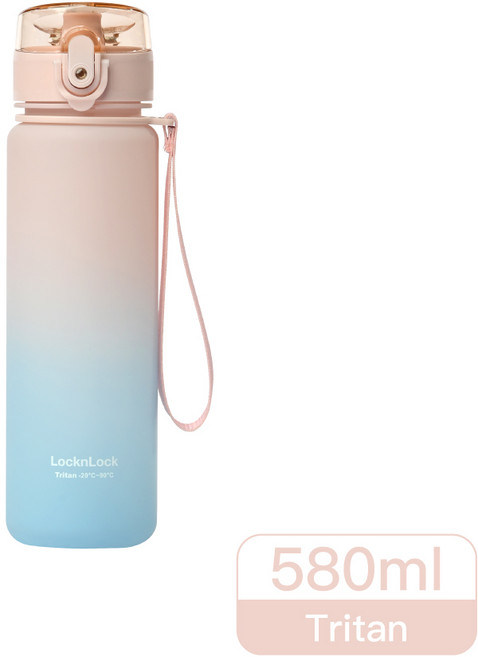 LocknLock Tritan 580ml 水壺, 粉色漸層至藍色, 1個