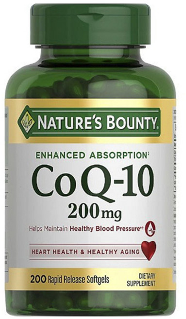 NATURE'S BOUNTY 輔酶Q10速釋軟膠囊 200mg 無麩質 無糖, 200顆, 1罐