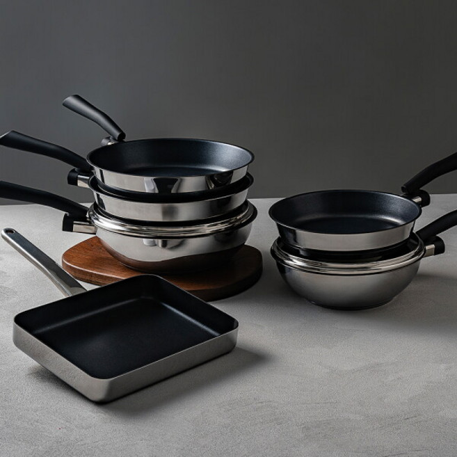 [알텐바흐] 디펜더스 후라이팬 5종세트 (24팬+28팬+28웍+28커버+스퀘어팬), 1세트, 28cm