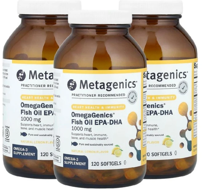 1+1+1 메타제닉스 오메가제닉스 피쉬오일 EPA-DHA 1000mg 소프트젤120정 오메가3 fishoil 생선오일, 120정 - 쿠팡