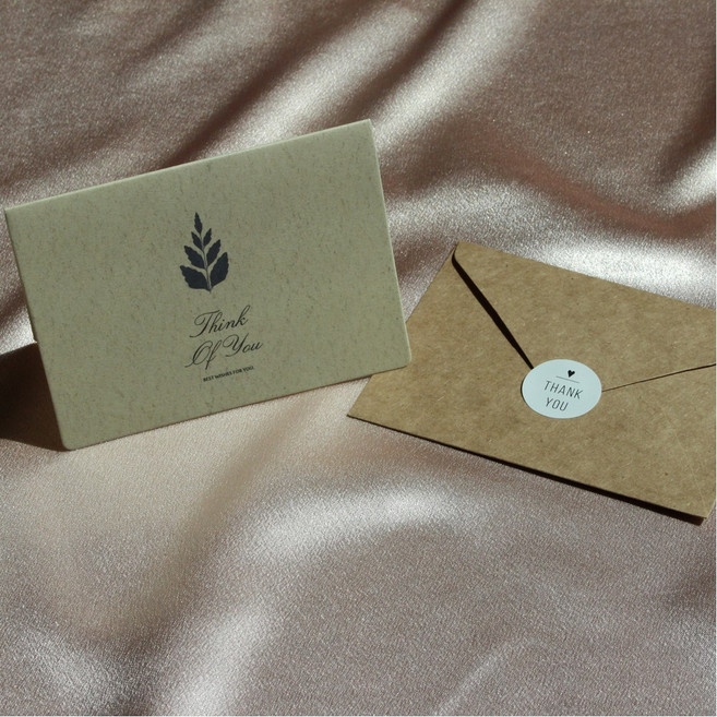 로준 프리미엄 잎새 편지 카드 미니, 3세트, 포레리프