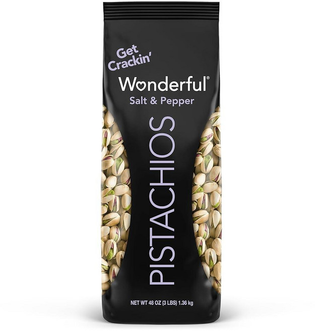 Wonderful Pistachios In Shell 시즈닝 소금 맛 견과류 414ml(14온스) 백 단백질 스낵 글루텐 프리 짠 스낵, Wonderful Pistachios In Shell,, 1.36kg, 1
