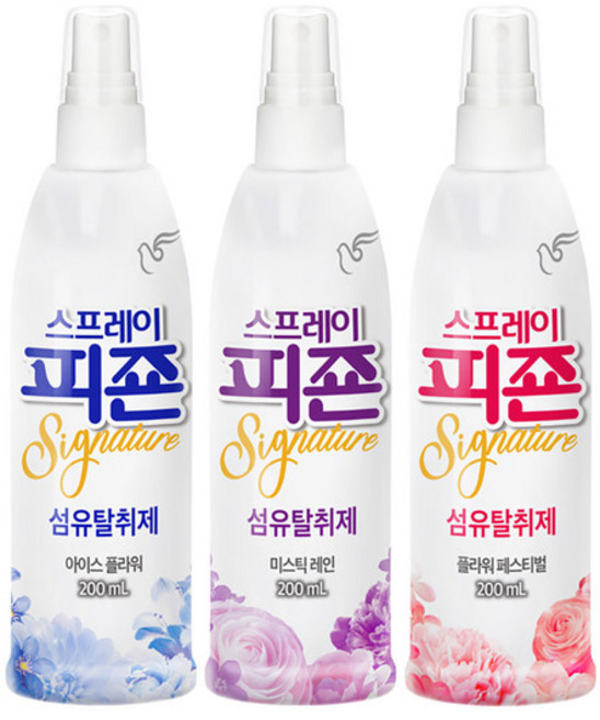 피죤 리치퍼퓸 섬유탈취제 스프레이 80ml x 2 + 200ml x 4 섬유탈취 정전기방지스프레이, 아이스플라워, 1세트, 960ml