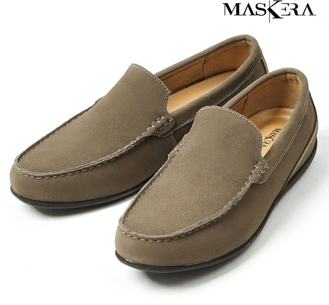 마스케라 남성 발편한 천연 소가죽 테슬 스웨이드 로퍼 IL01