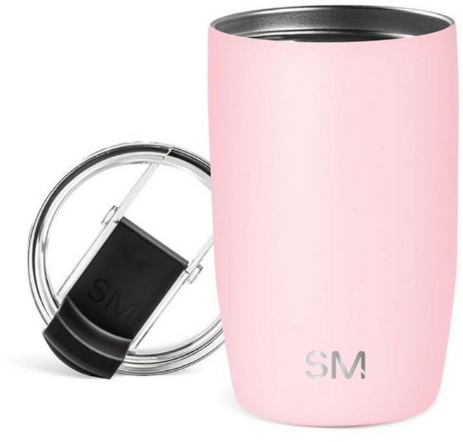 Simple Modern 플립 뚜껑이 있는 보이저 텀블러 | 여행용 커피 머그 단열 스테인리스 스틸 콜드 브루 아이스 또는 핫 컵 여성 및 남성을 위한 선물 473.2ml(16, -Blush