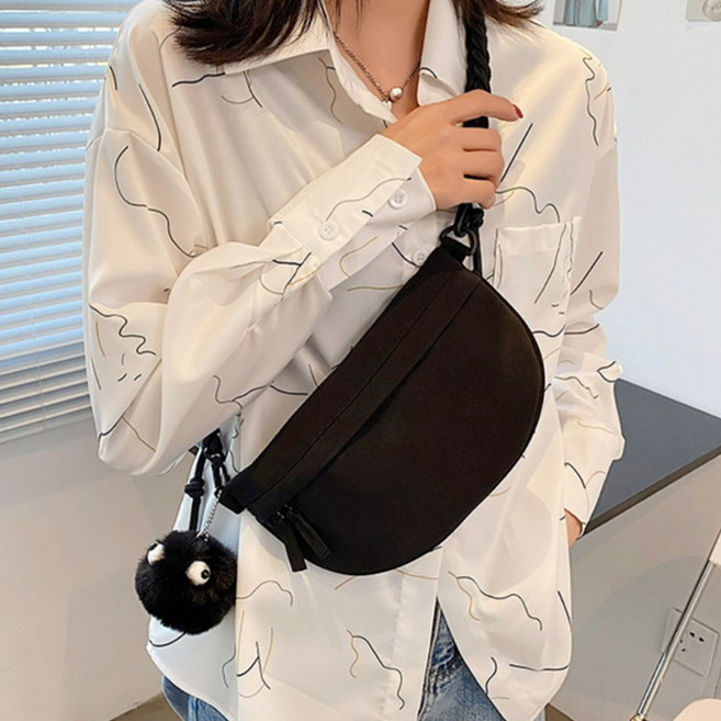 디어백 로프 스트랩 펜던트 미니 라운드 메신저백 HT-959