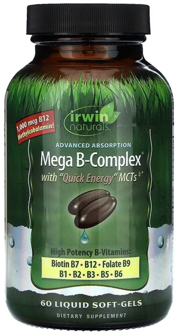 Irwin Naturals 어윈 내추럴스 비타민 B-복합체 중쇄중성지방 MCT 함유, 1개 - 쿠팡