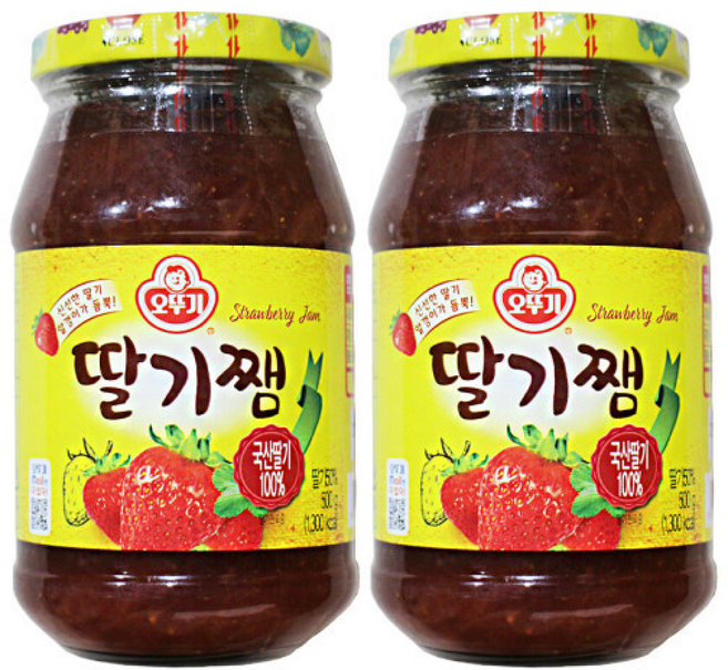 오뚜기 딸기쨈 딸기잼 토스트 식빵, 500g, 2개