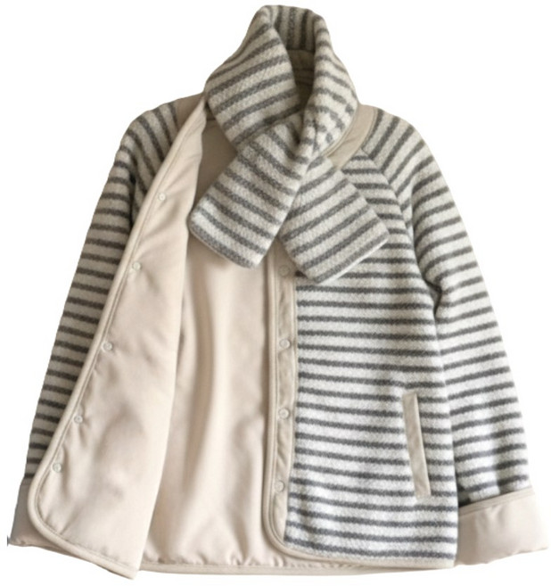 보들 양면 오버핏 후리스 머플러 세트