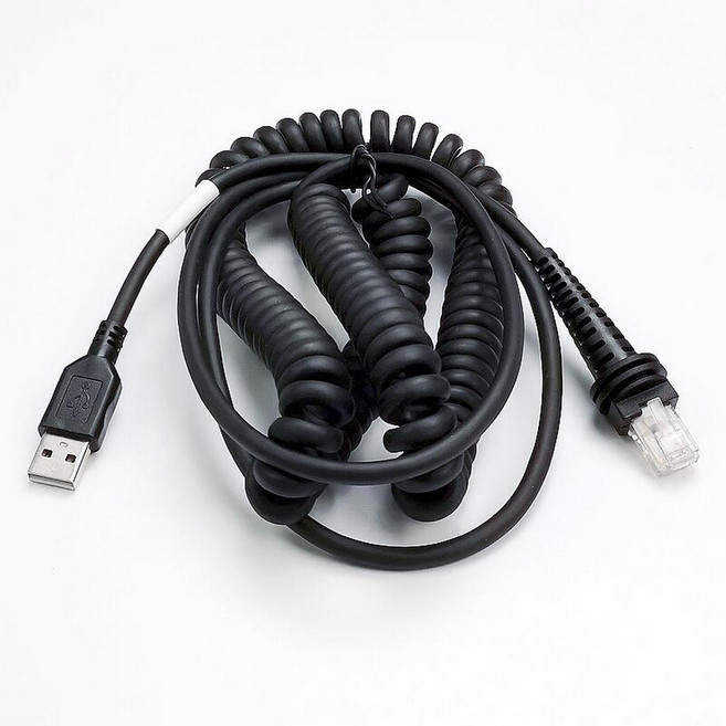 호환 Sotesin 곱슬 USB 케이블 허니웰 바코드 스캐너 RJ45 CBL-500-300-S00 1900GHD 1900iSR 1902GSR 1300G, Curly, 3m, 1개