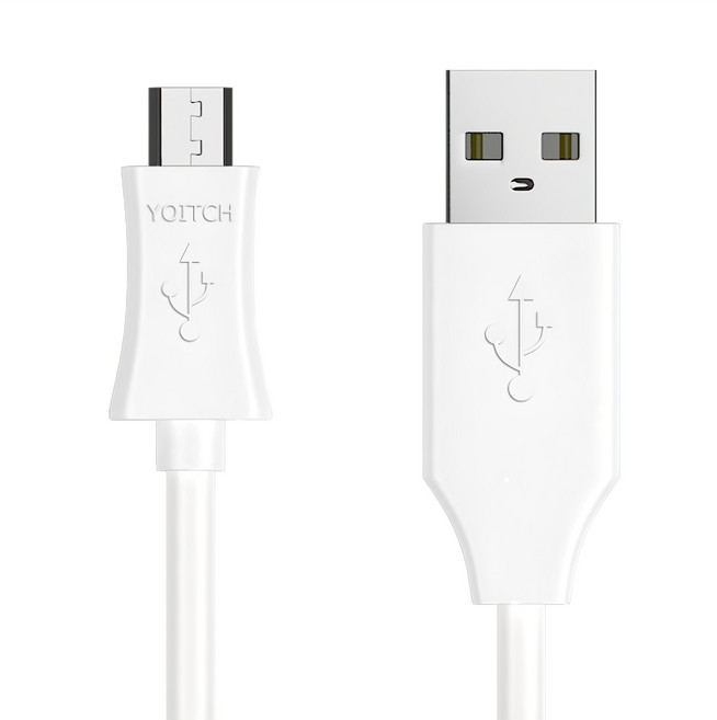 요이치 마이크로 5핀 고속 충전케이블 랜덤발송, 화이트, 150cm, 1개