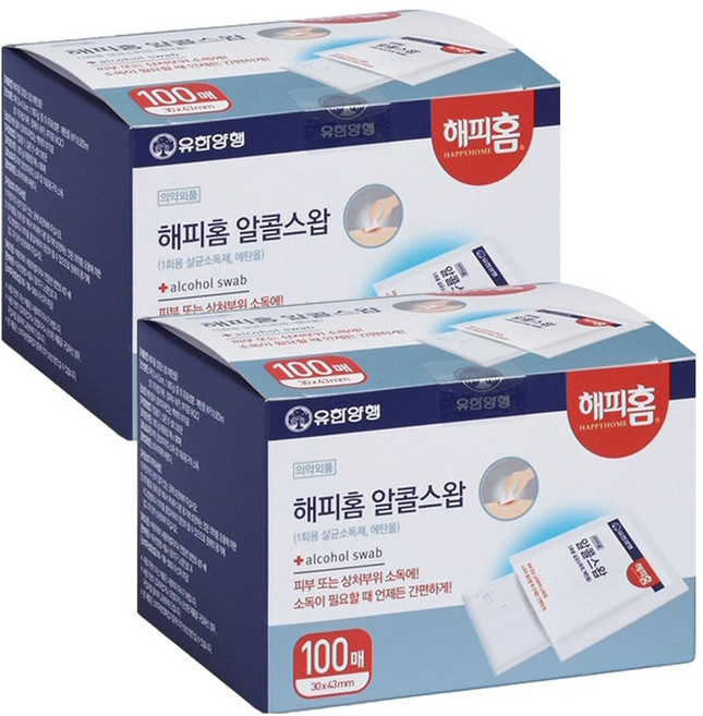 해피홈 알콜 스왑, 100개입, 2개