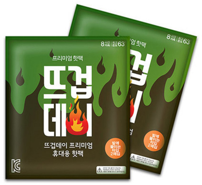 더나은 뜨겁데이 발바닥 핫팩 1켤레, 1개