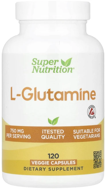 Super Nutrition L-Glutamine 750 mg 120 Veggie Capsules, SuperNutritionLGlutamine750mg1, 1개, 120정 - 쿠팡