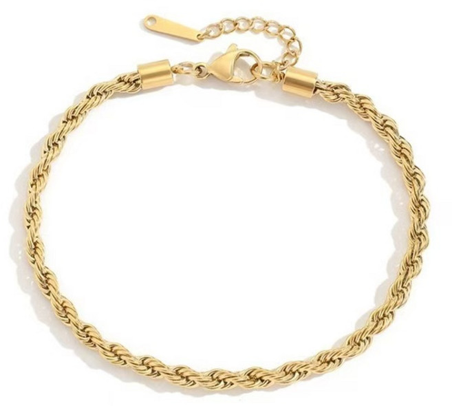 핫몰 써지컬 스틸 티타늄 패션 꽈배기 팔찌 발찌